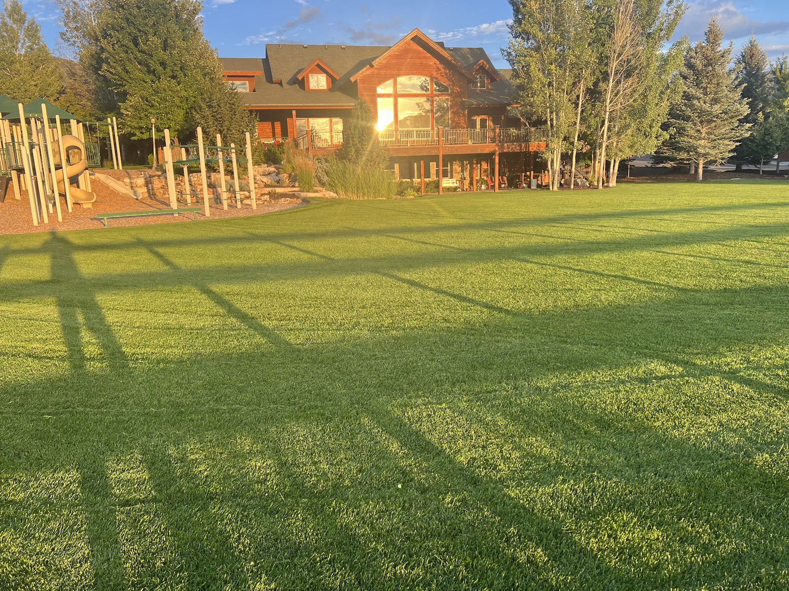 Beautiful Utah home with new roof at golden hour