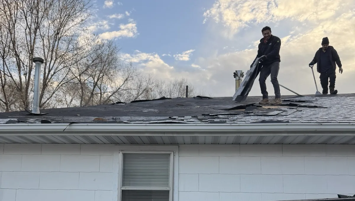 Frame Roofing crew performing active roof restoration and tear-off in Salt Lake City Utah